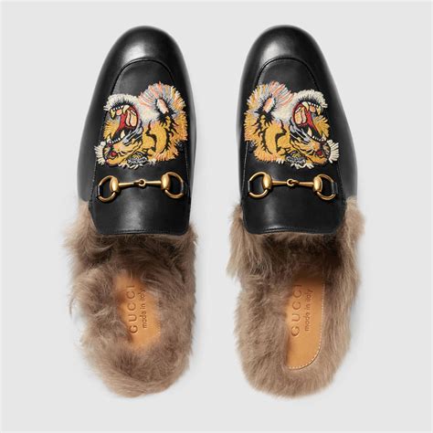 gucci princetown tiger slipper|gucci princetown slippers street style.